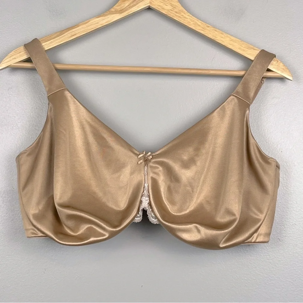 Soma beige Sensuous Sides Minimizer 3inch underwire soft cup bra, 40DDD.